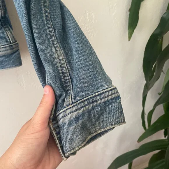 EVERLANE Denim Jacket Classic Blue Wash 100% Cotton  | Size S - Picture 3 of 7
